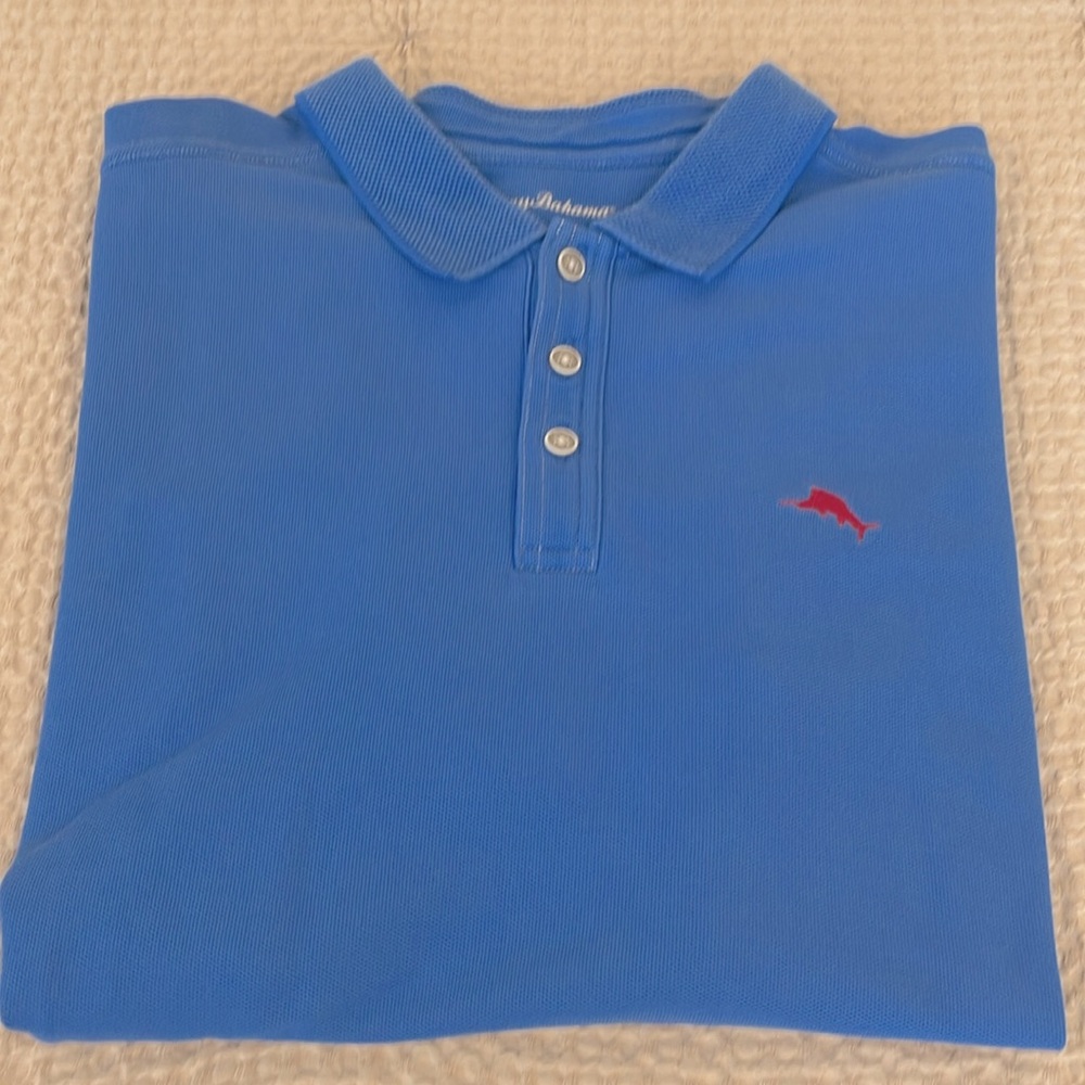 Tommy Bahama XL Short-Sleeved Polo Island Zone Light Blue